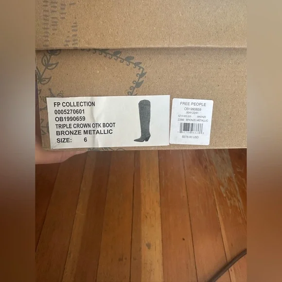 🆕 Free People Triple Crown Over-the-Knee Slouch Boots - Picture 16 of 16